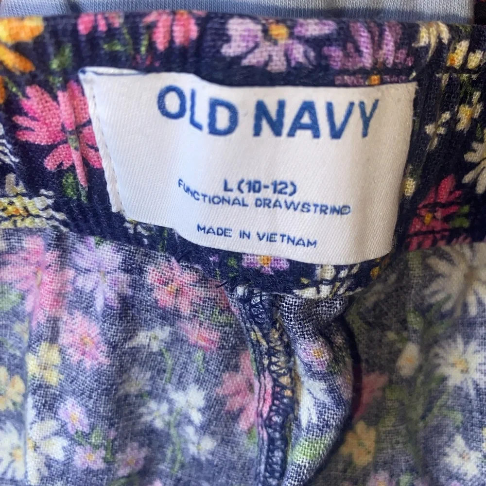 Old Navy Girls Floral Shorts Blue Multicolor Size L 10/12